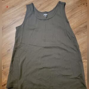 Women's Land's End Army Green Tank Top Sz Medium